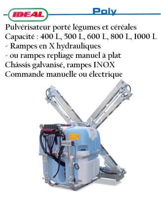 Pulvérisateur porté légumes et céréales