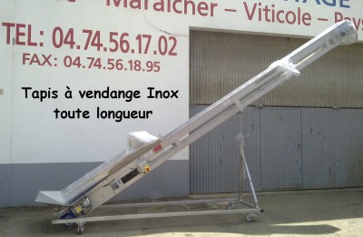 Tapis à vendange INOX 