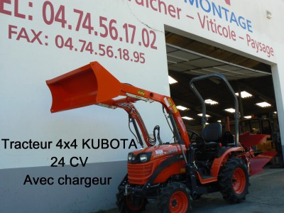 Tracteur 4x4 KUBOTA 24 CV avec chargeur