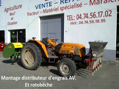 Distributeur d'engrais et rotobêche