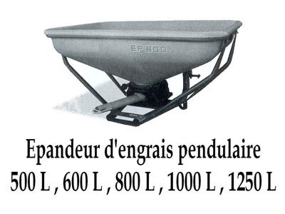 Epandeur d'engrais pendulaire