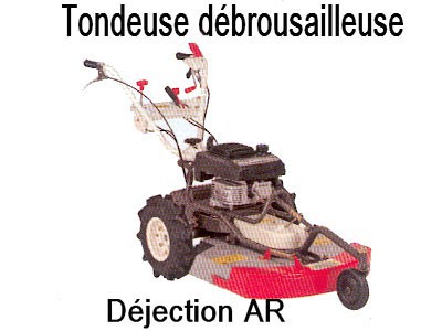 Tondeuse débroussailleuse déjection AR