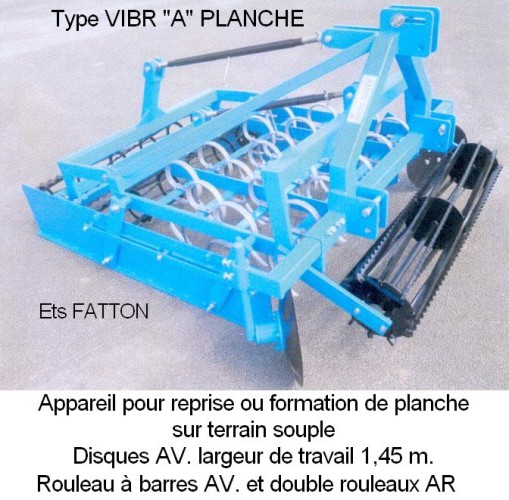 Appareil pour reprise ou formation de planche