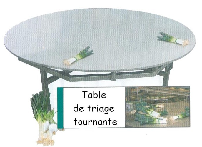 Table de triage tournante