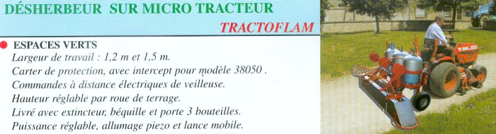 Désherbeur sur micro tracteur